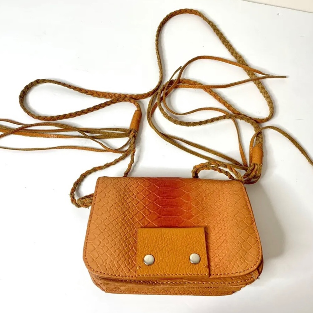 Handmade Leather Crossbody Bag with Tassels Fringe, Made in USA